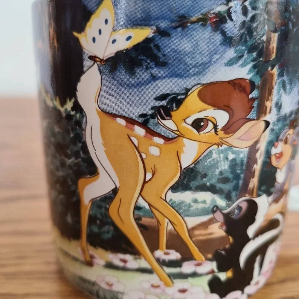 Vintage Disney Store Bambi Thumper Flower Coffee Mug Cup 12 Ounce EUC